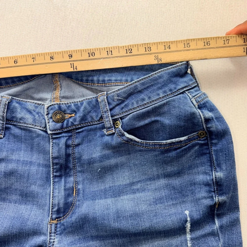 SO Skinny Jeans Women 12P Blue Excellent Distressed Medium Wash Denim Pants
